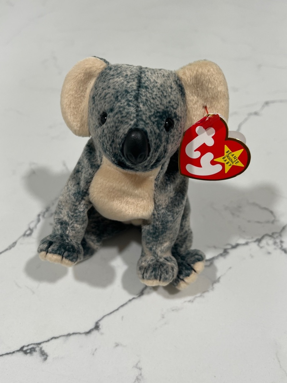 Beanie baby eucalyptus  Ty Gray and Cream Koala Plush with Heart Tag